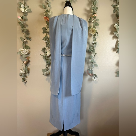 Jenny Packham Thalia Cape Embellished Dress - Picture 9 of 17